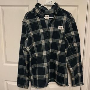 North Face Men's Gordon Lyons Novelty ¼ Zip, Scarab Green Heritage 3 Plaid